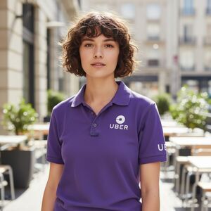 Uber Tee T-Shirt - Perfect Item For Any Uber or Uber Eats Driver. Purple. Small.
